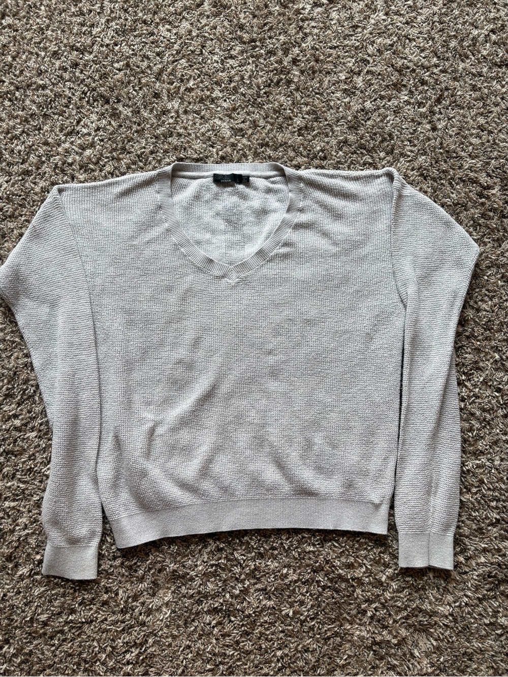 Prana Women's V-Neck Sweater in Light Beige